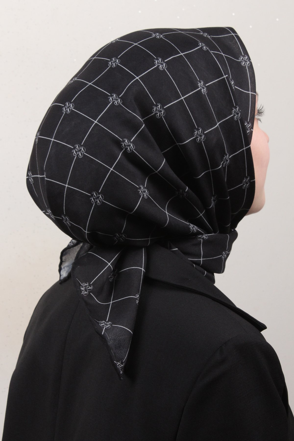 Lop'Res Pamuklu Soft Eşarp 4150-3 Siyah