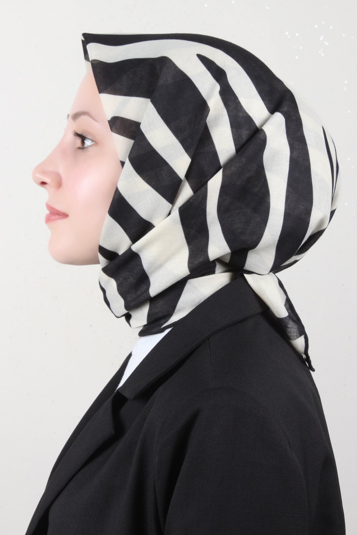 Lop'Res Pamuklu Soft Eşarp 4150-7 Siyah