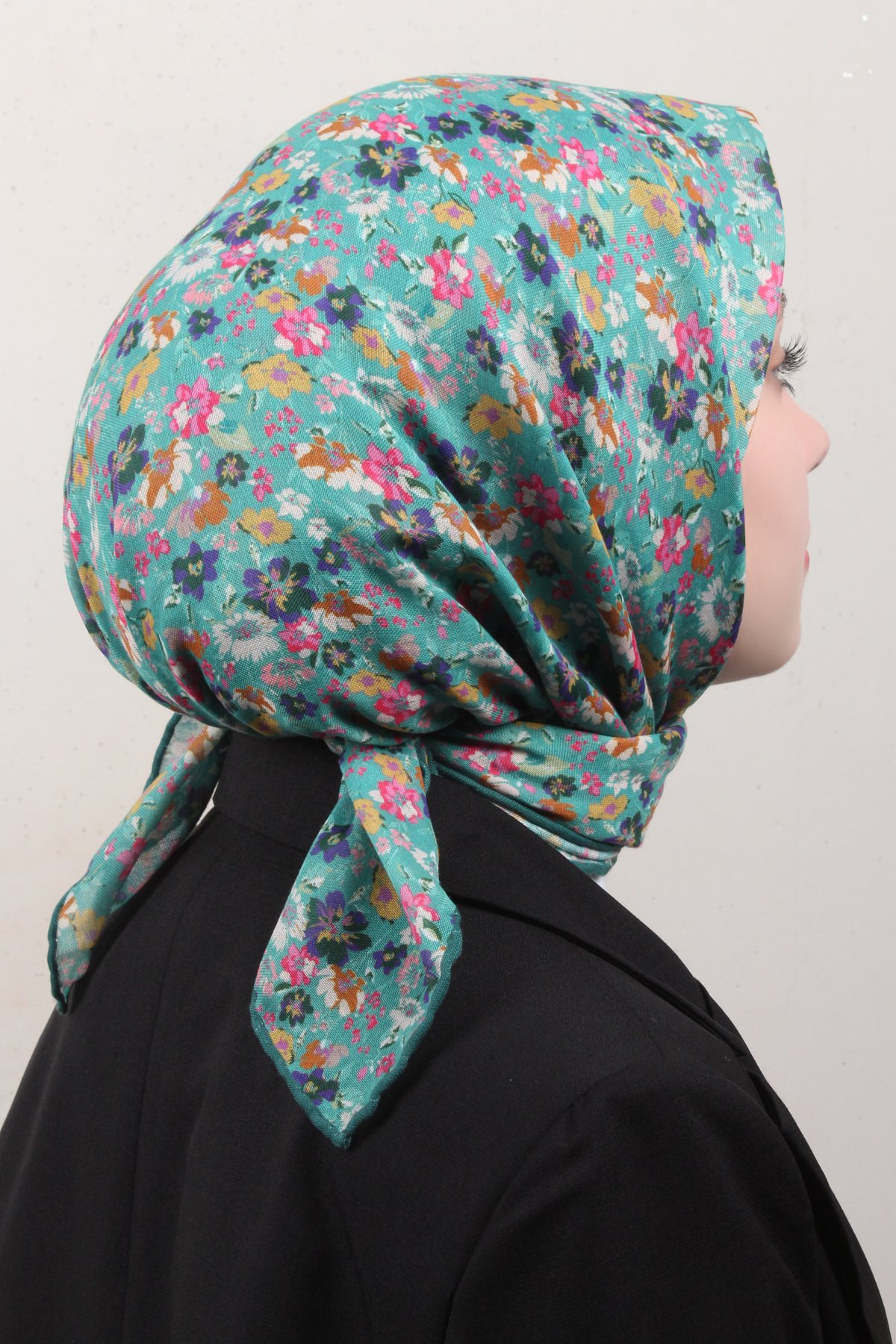 Lop'Res Pamuklu Soft Eşarp 4151-5 Turkuaz