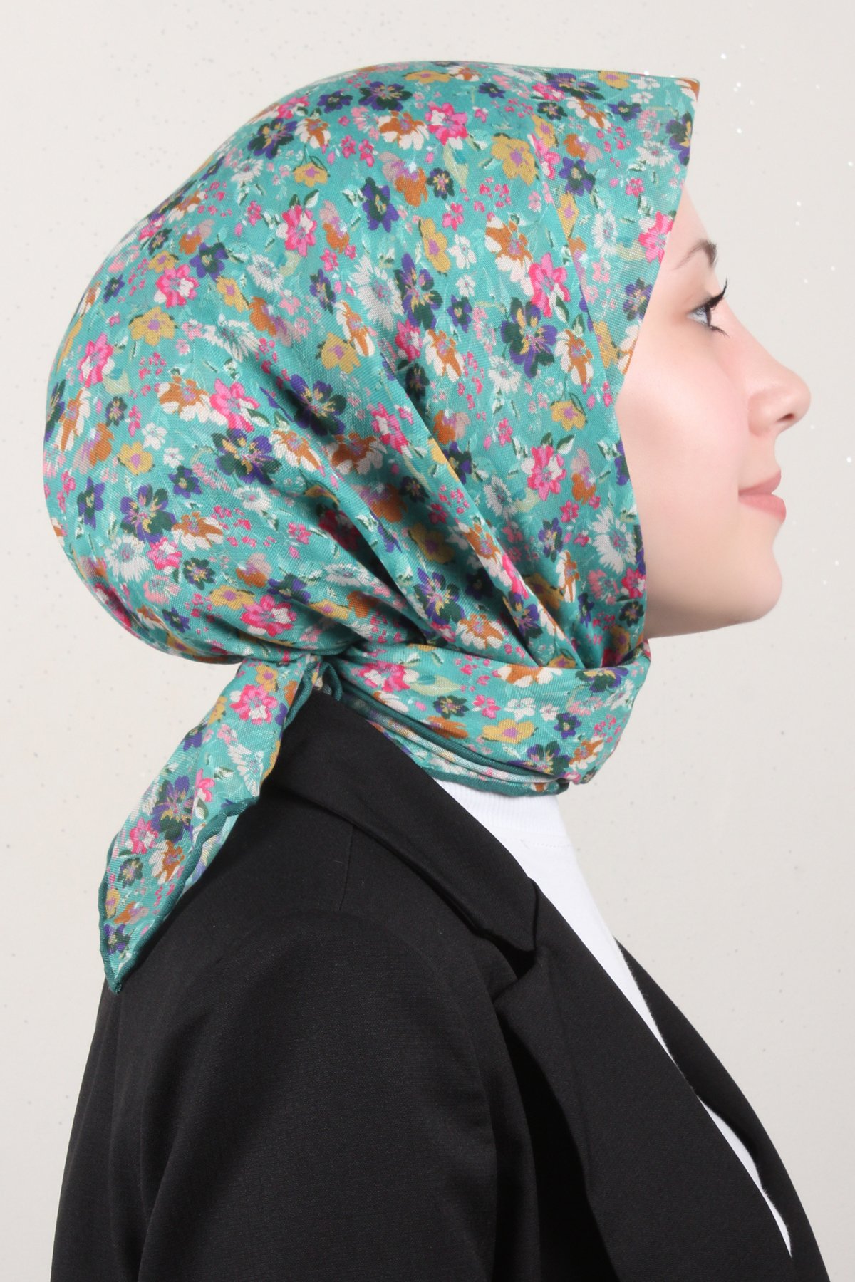 Lop'Res Pamuklu Soft Eşarp 4151-5 Turkuaz