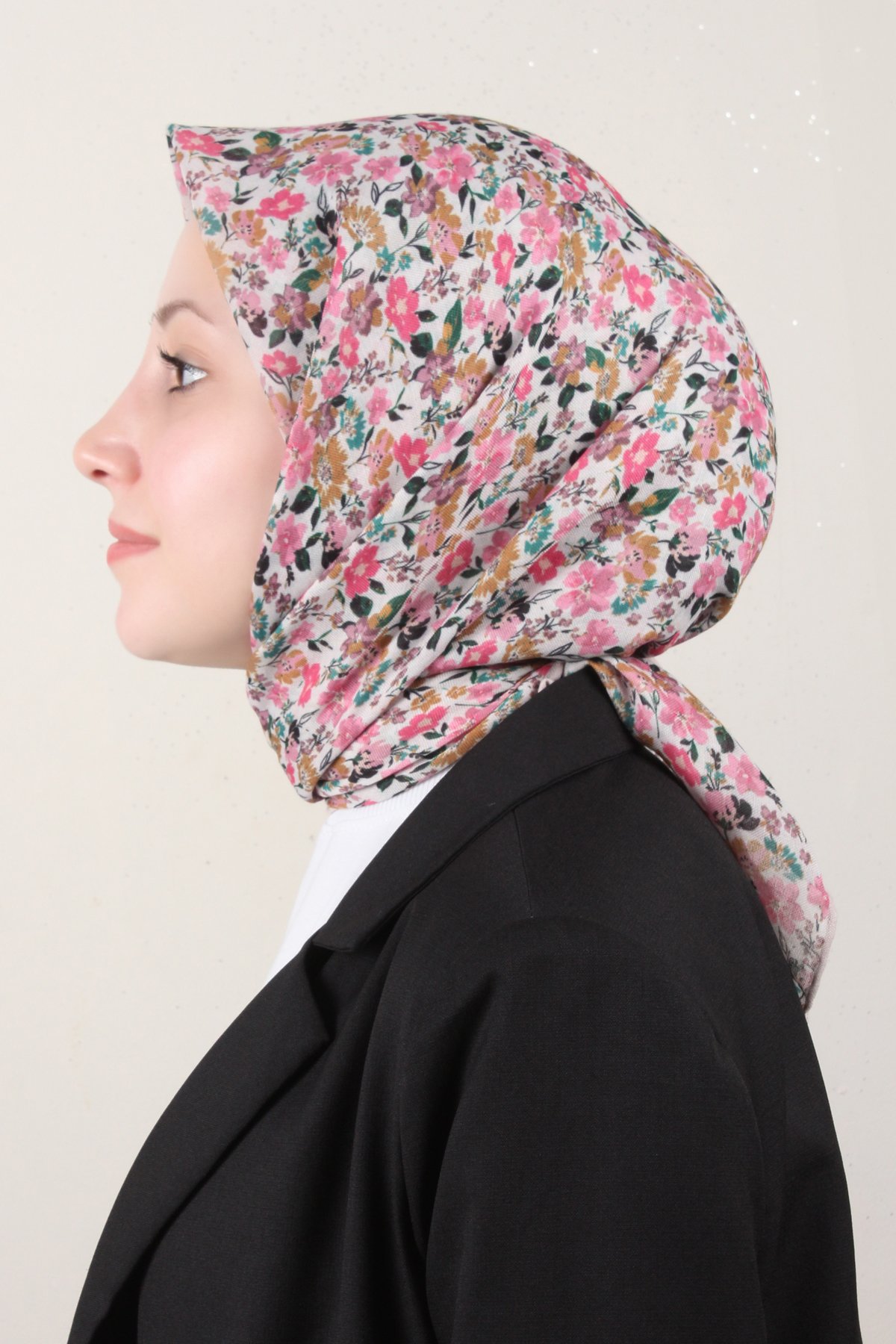Lop'Res Pamuklu Soft Eşarp 4151-8 Pembe