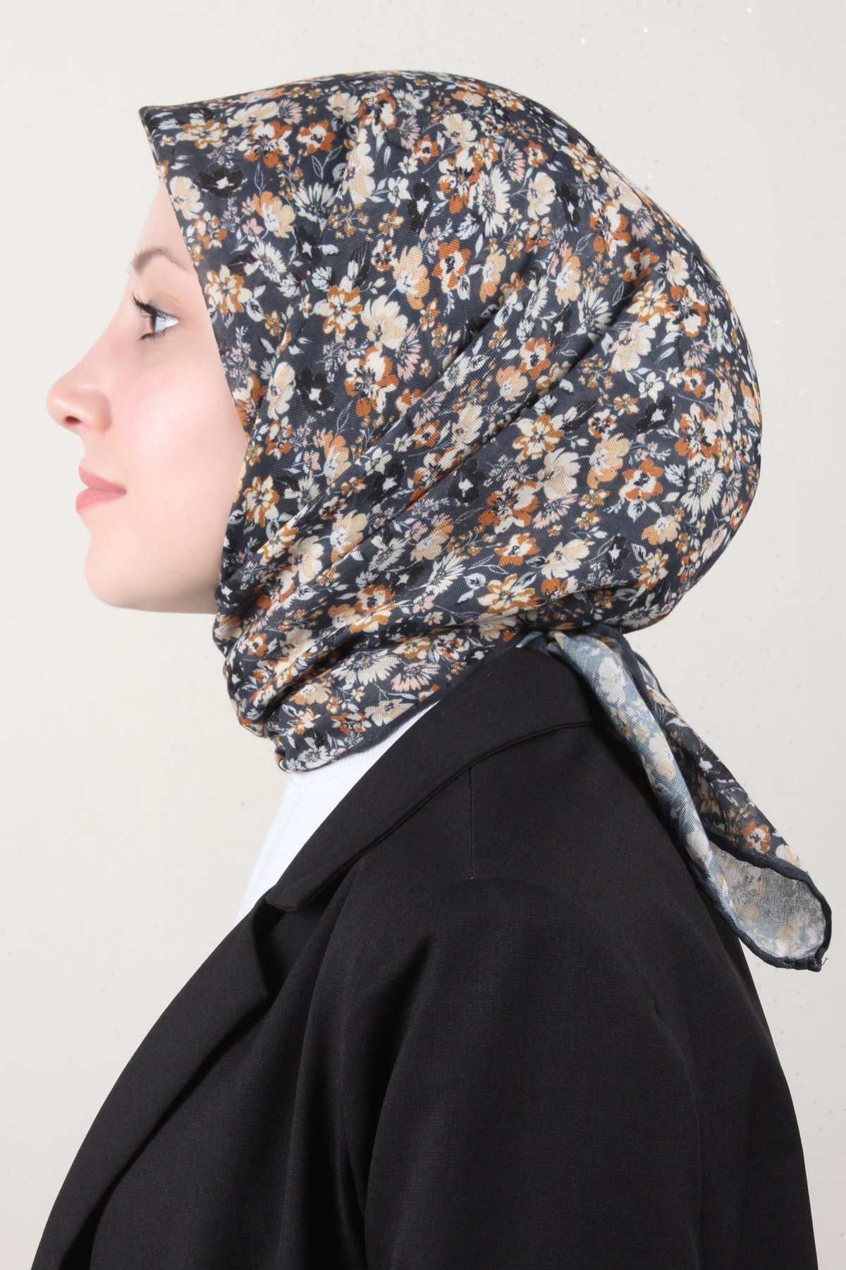 Lop'Res Pamuklu Soft Eşarp 4151-9 Füme