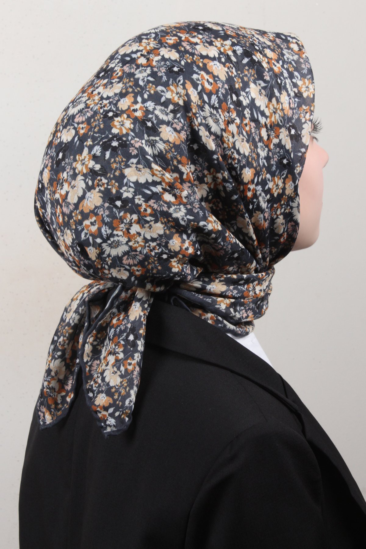 Lop'Res Pamuklu Soft Eşarp 4151-9 Füme