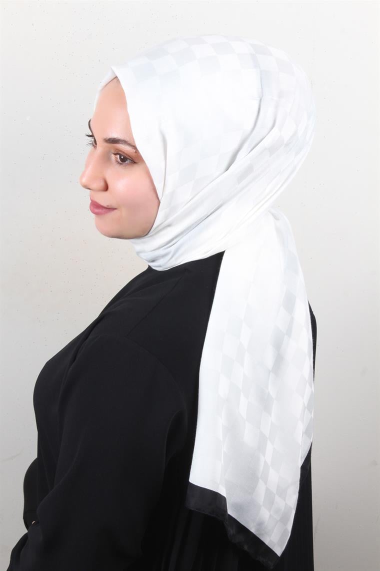 Lotus İpeksi Şal 2746-12 Beyaz