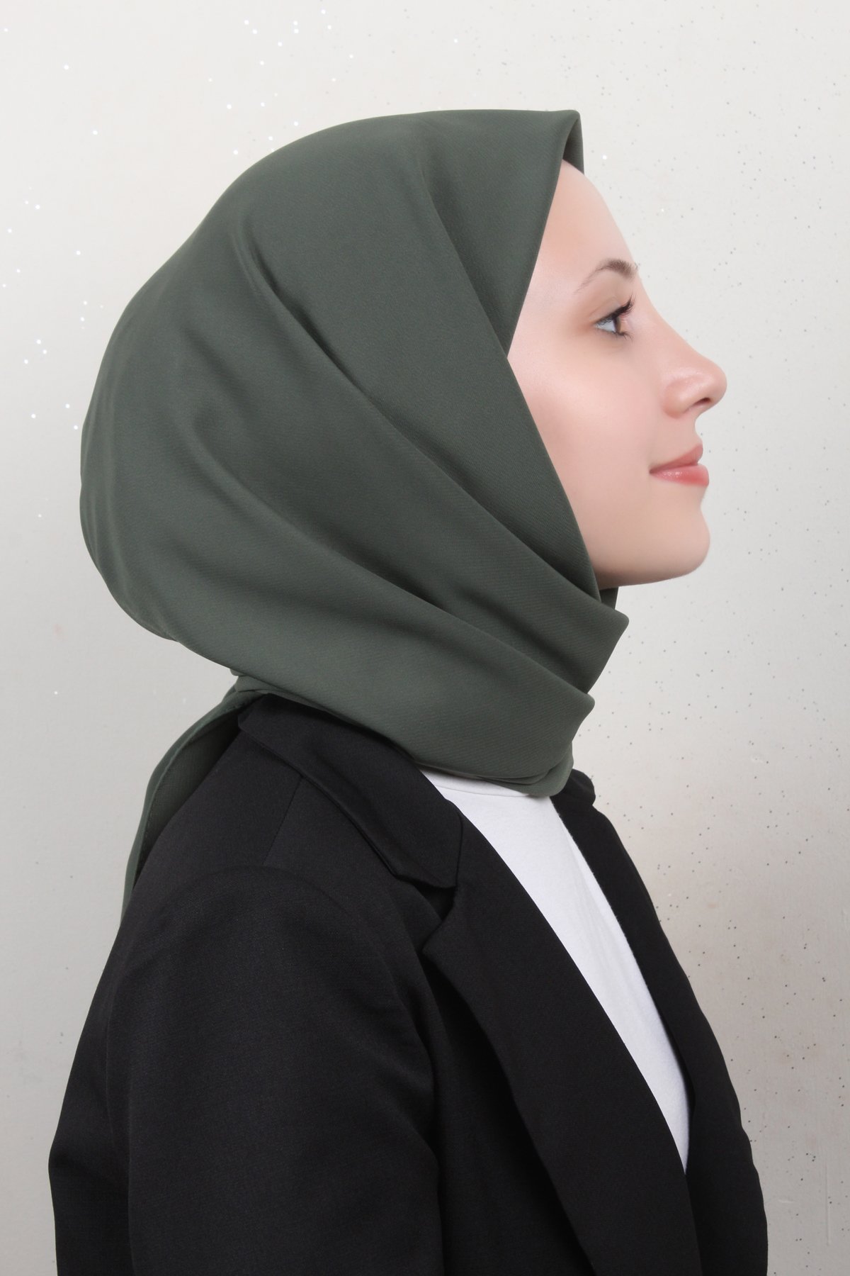 Medine İpeği Eşarp 1871-24 Yeşil