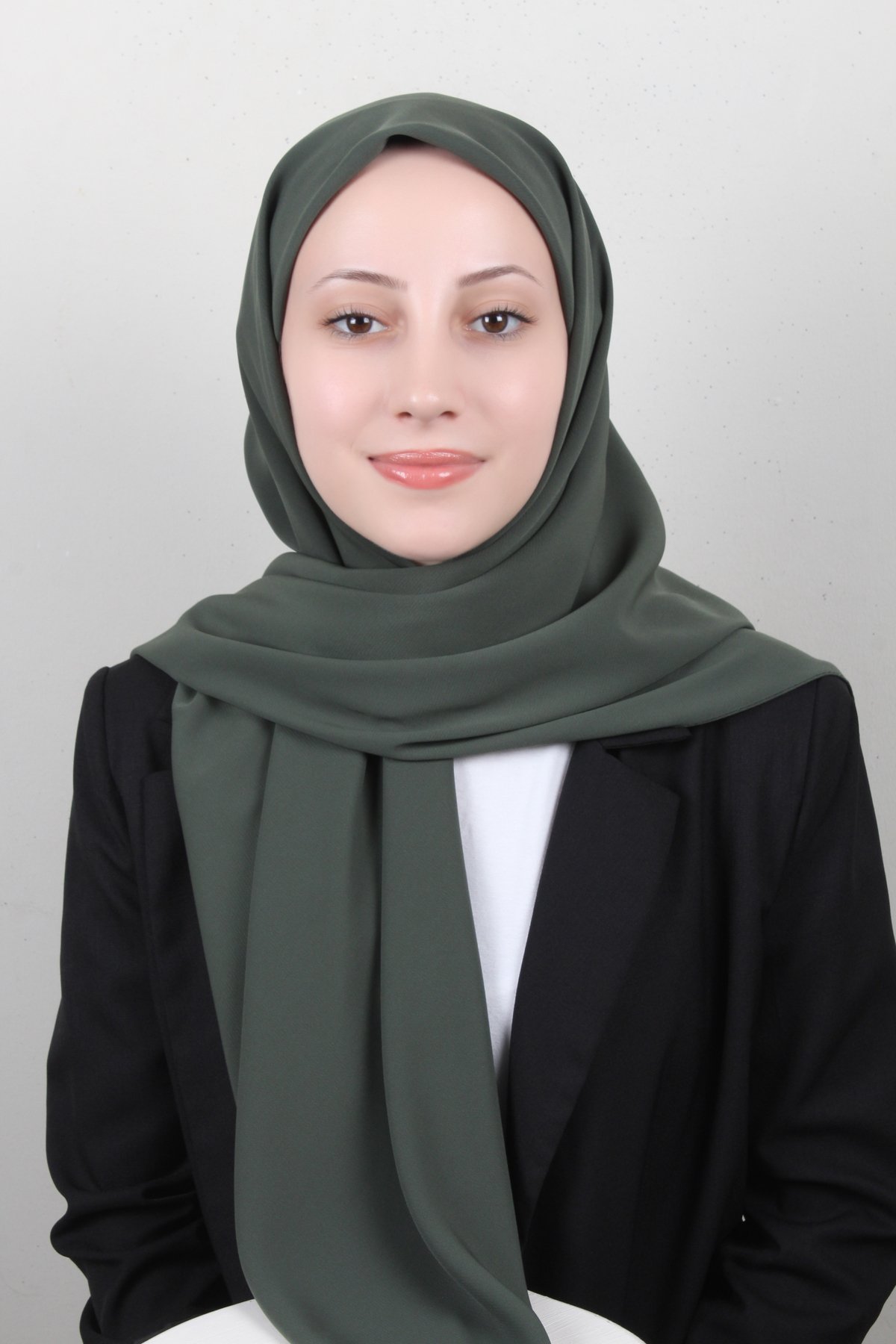 Medine İpeği Eşarp 1871-24 Yeşil