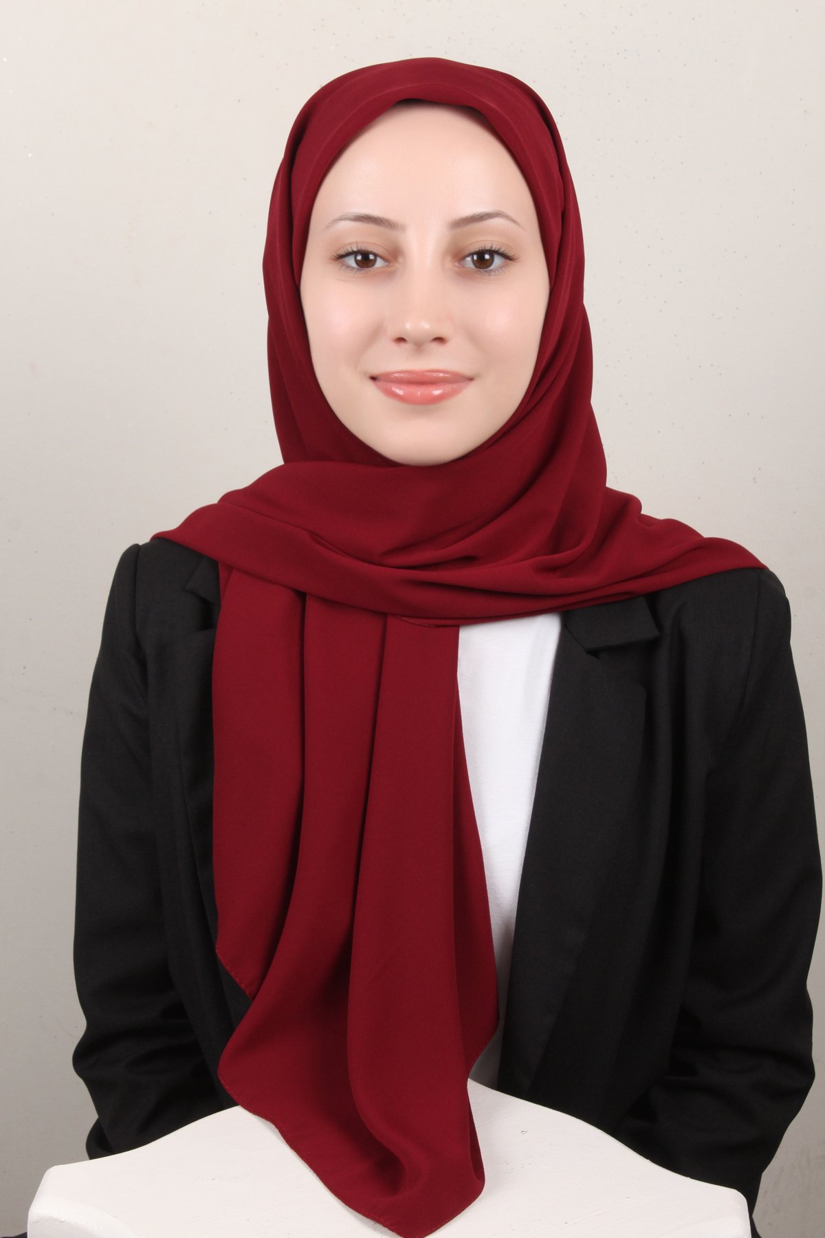 Medine İpeği Eşarp 1871-27 Bordo