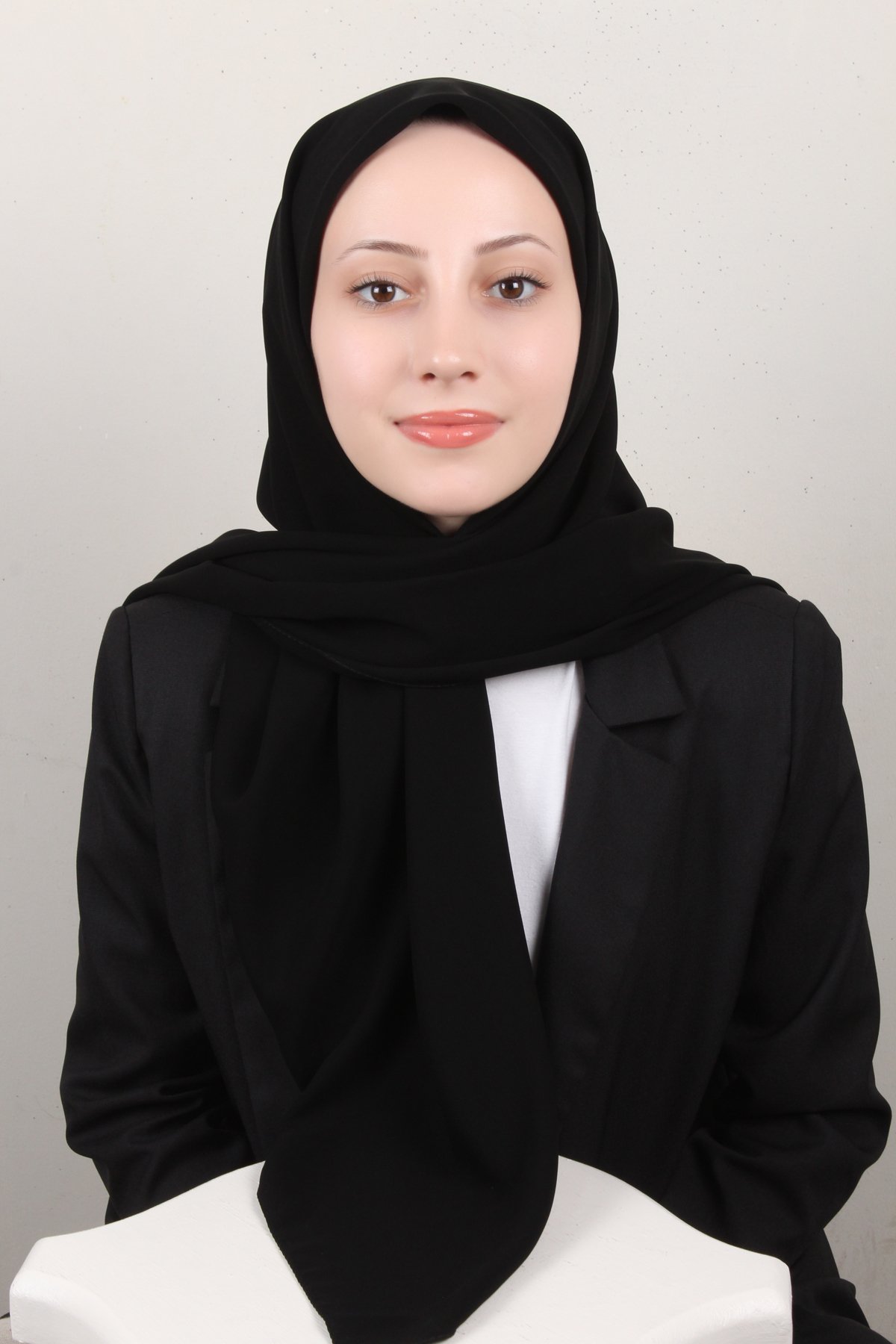 Medine İpeği Eşarp 1871-31 Siyah