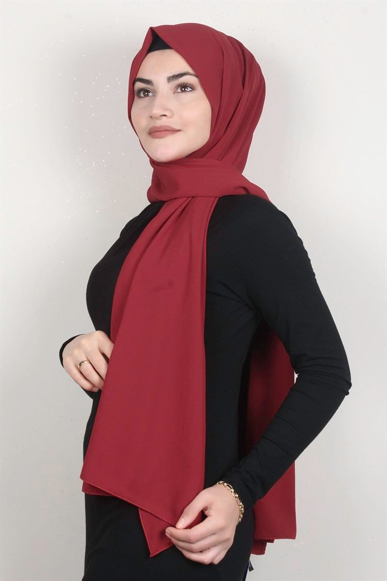 Medine İpeği Şal 1366-21 Kırmızı