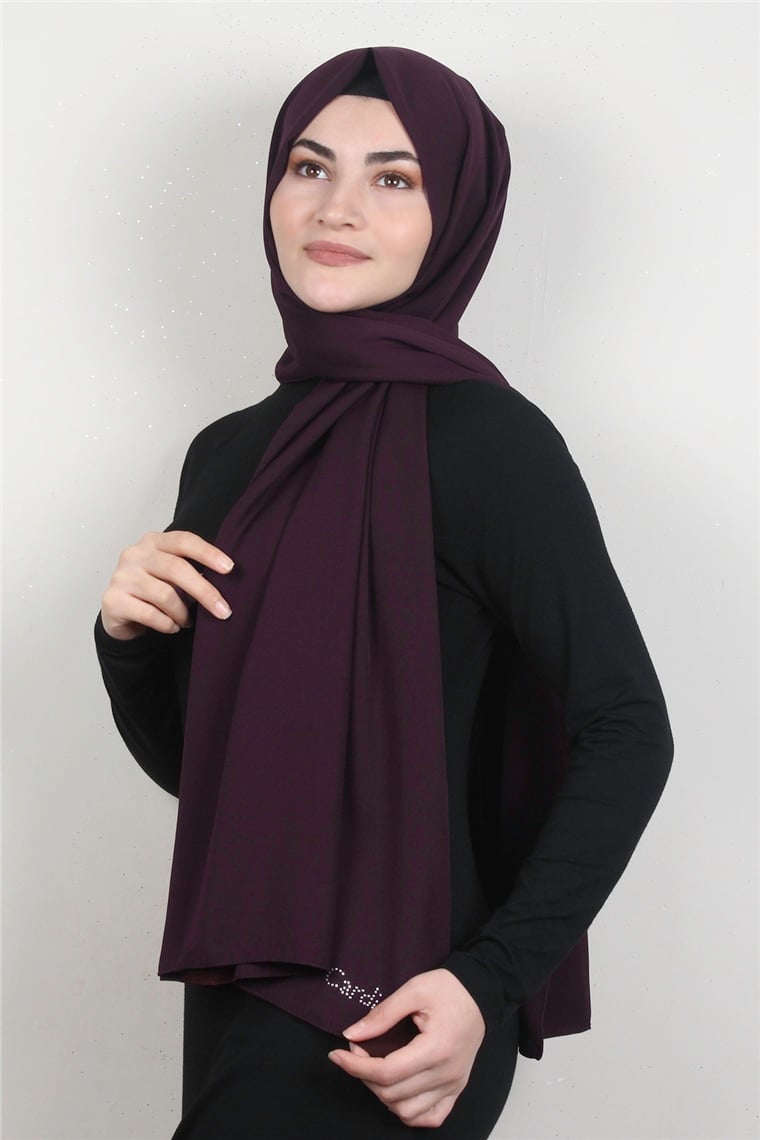Medine İpeği Şal 1366-58 Koyu Mürdüm