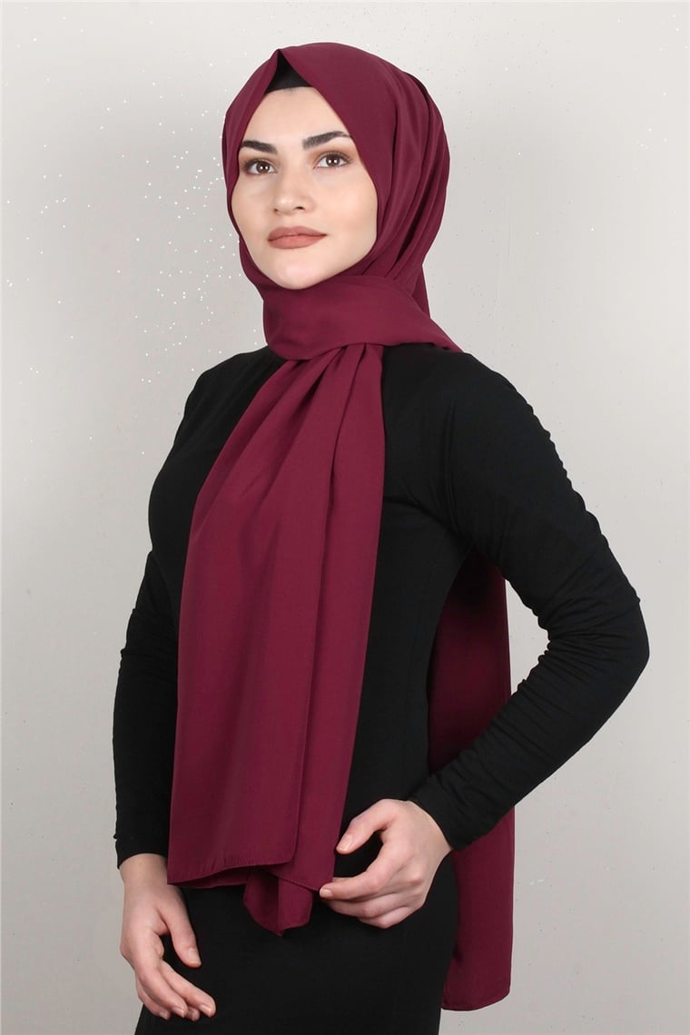 Medine İpeği Şal 1366-8 Vişne Çürüğü