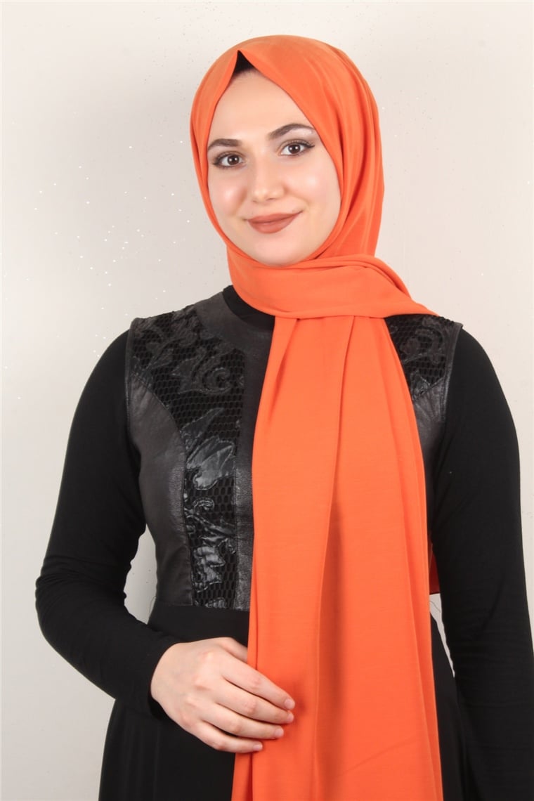 Medine İpeği Şal Lux 1363-30 Turuncu