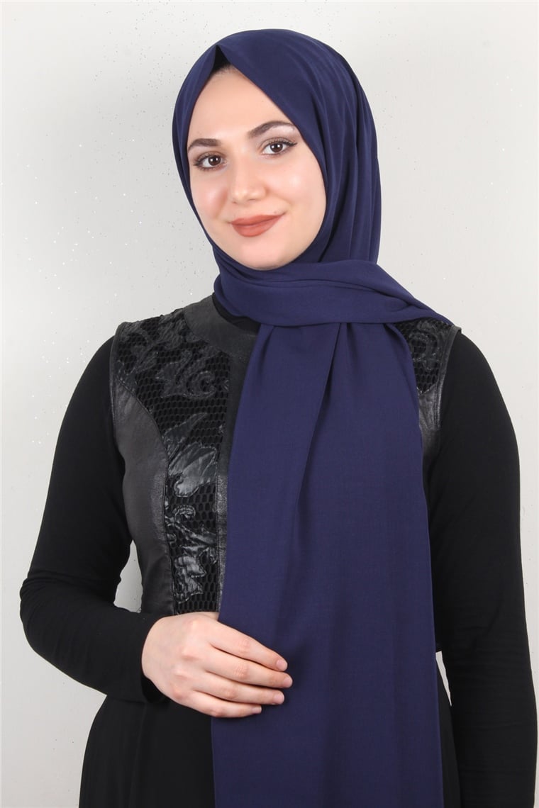 Medine İpeği Şal Lux 1363-37 Lacivert