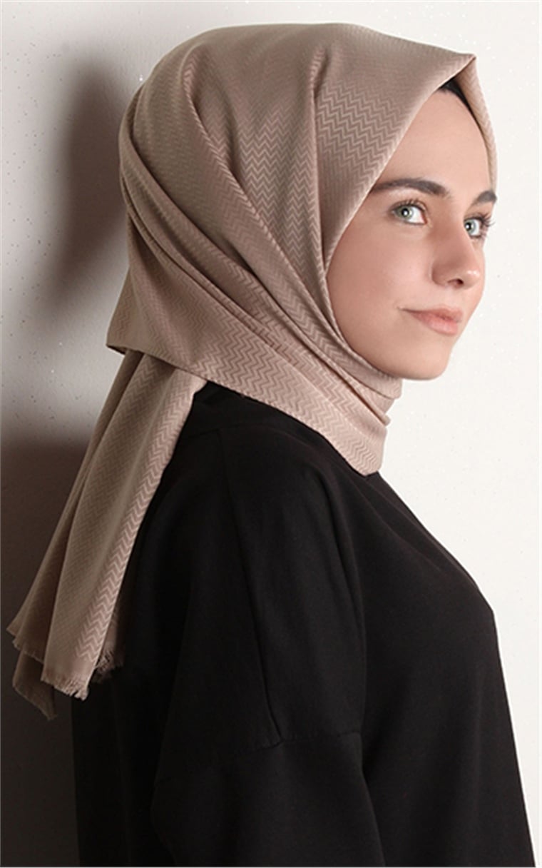 Minimal Desen Şal 1465-22 Kemik