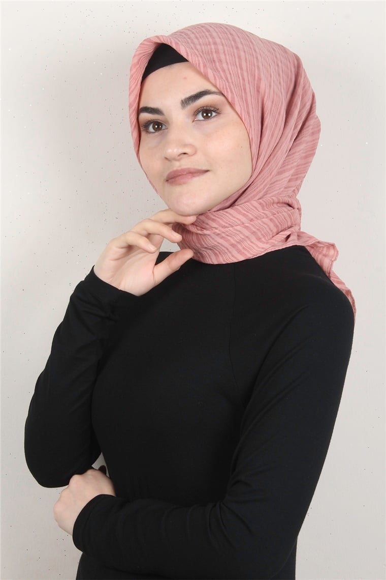 Mistik Pamuk Eşarp 4101-17 Toz Pembe