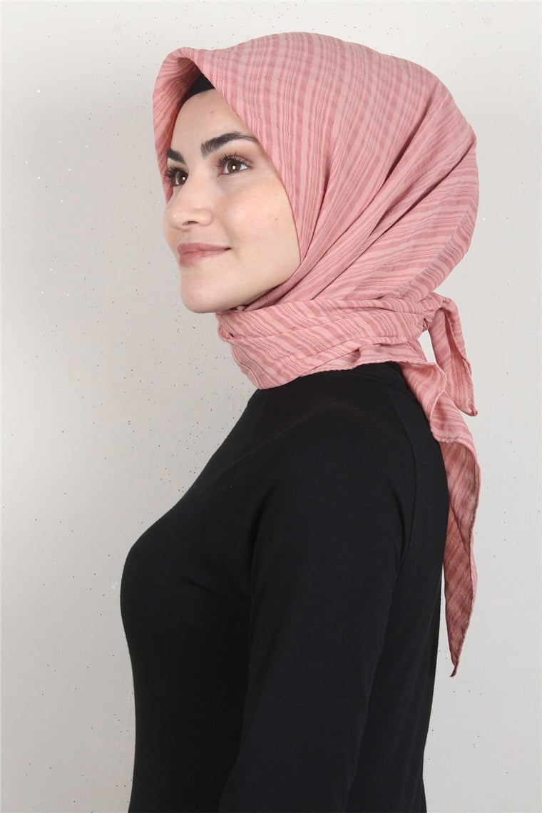 Mistik Pamuk Eşarp 4101-17 Toz Pembe