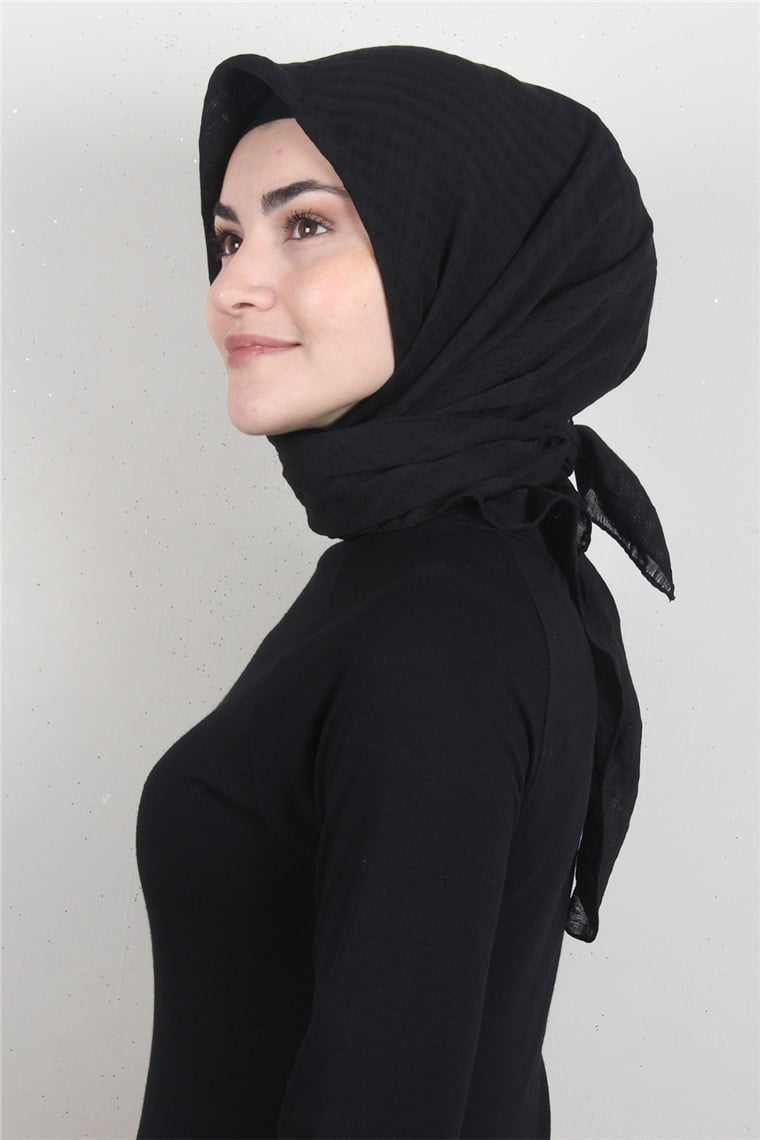 Mistik Pamuk Eşarp 4101-18 Siyah