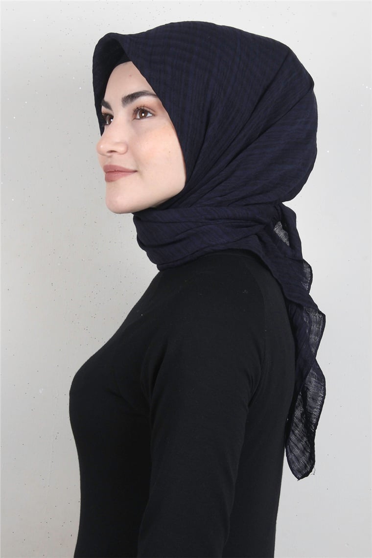Mistik Pamuk Eşarp 4101-21 Lacivert
