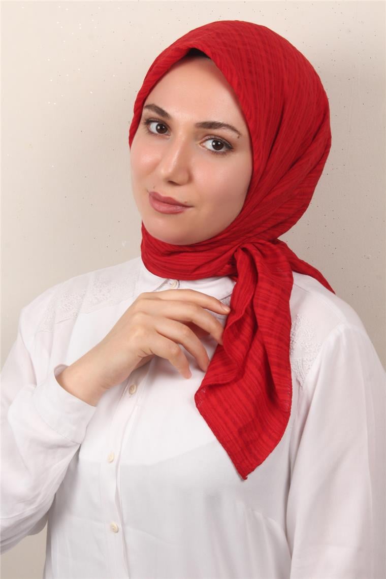 Mistik Pamuk Eşarp 4101-28 Kırmızı