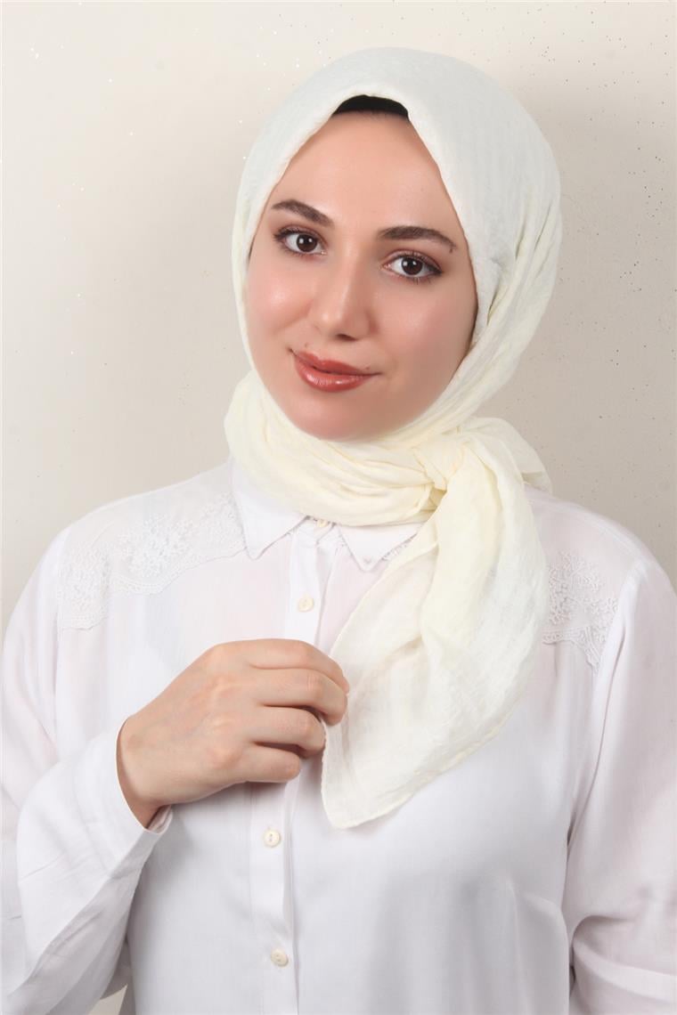 Mistik Pamuk Eşarp 4101-34 Ekru