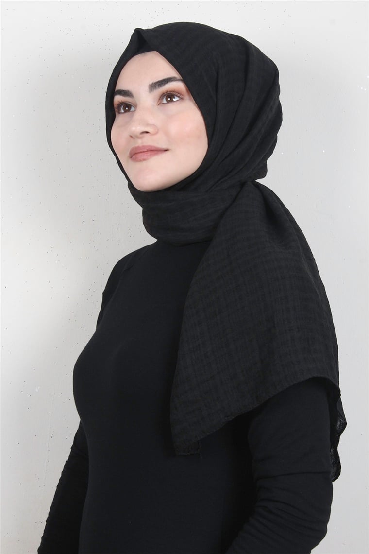 Mistik Pamuk Şal 2626-14 Siyah
