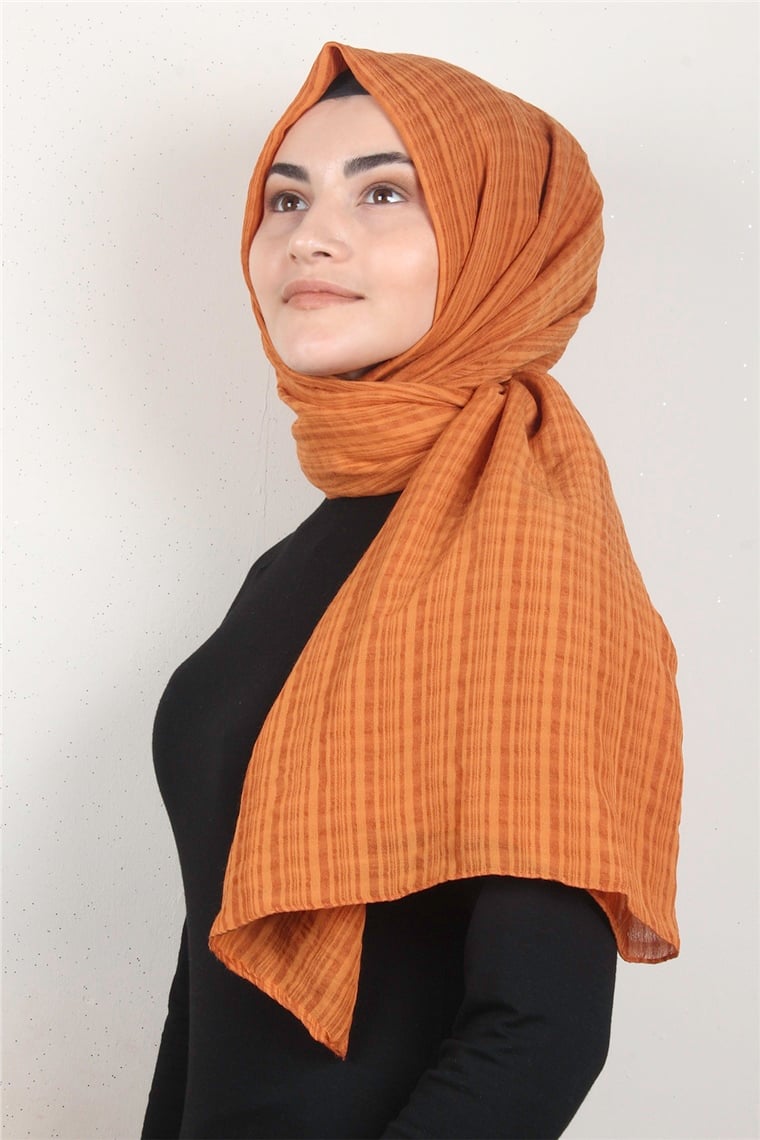 Mistik Pamuk Şal 2626-19 Turuncu