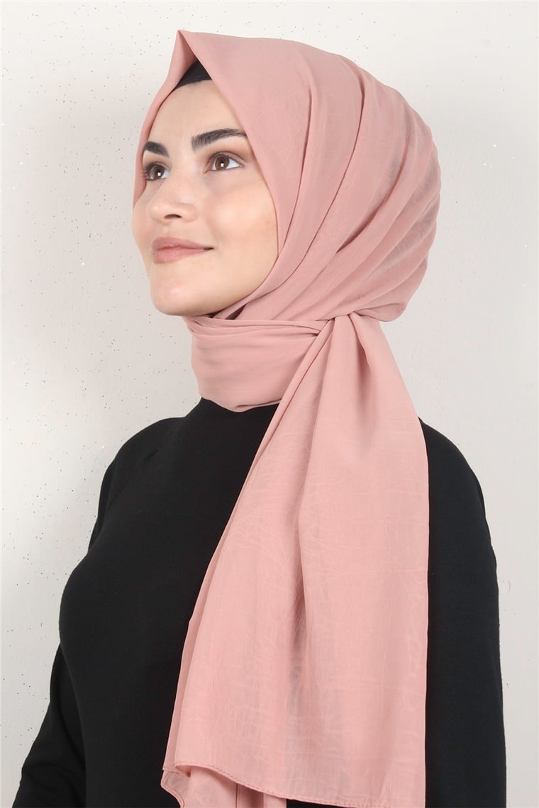 Mistral Kraş Krep Şal 2720-8 Pastel Pembe