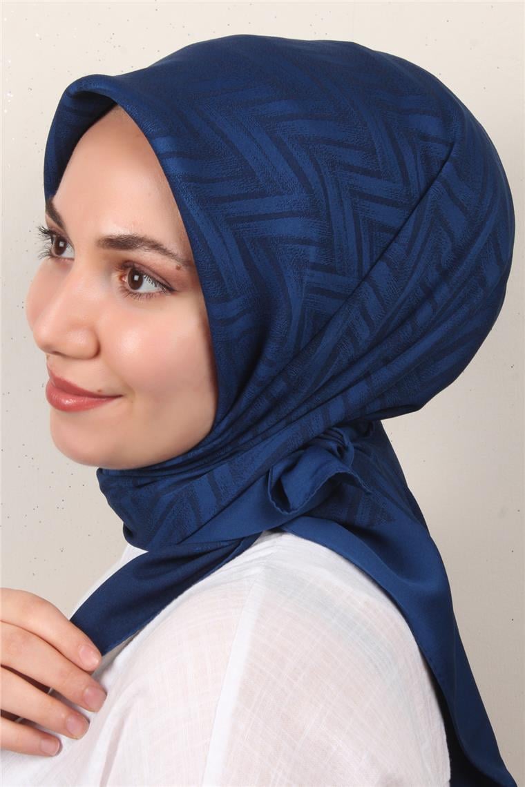 Modakaşmir İpeksi Jakar Eşarp 5355-10 Lacivert