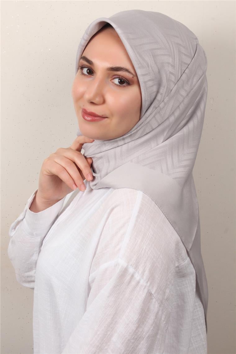 Modakaşmir İpeksi Jakar Eşarp 5355-14 Gümüş