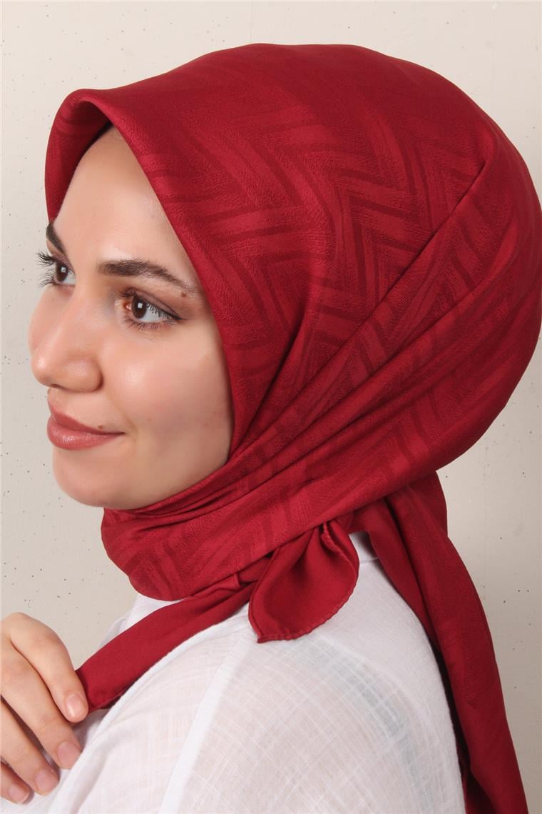 Modakaşmir İpeksi Jakar Eşarp 5355-15 Bordo