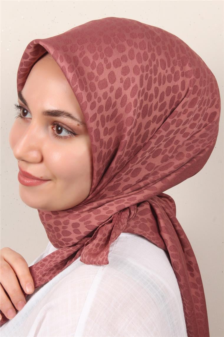 Modakaşmir İpeksi Jakar Eşarp 5356-6 Gül Kurusu