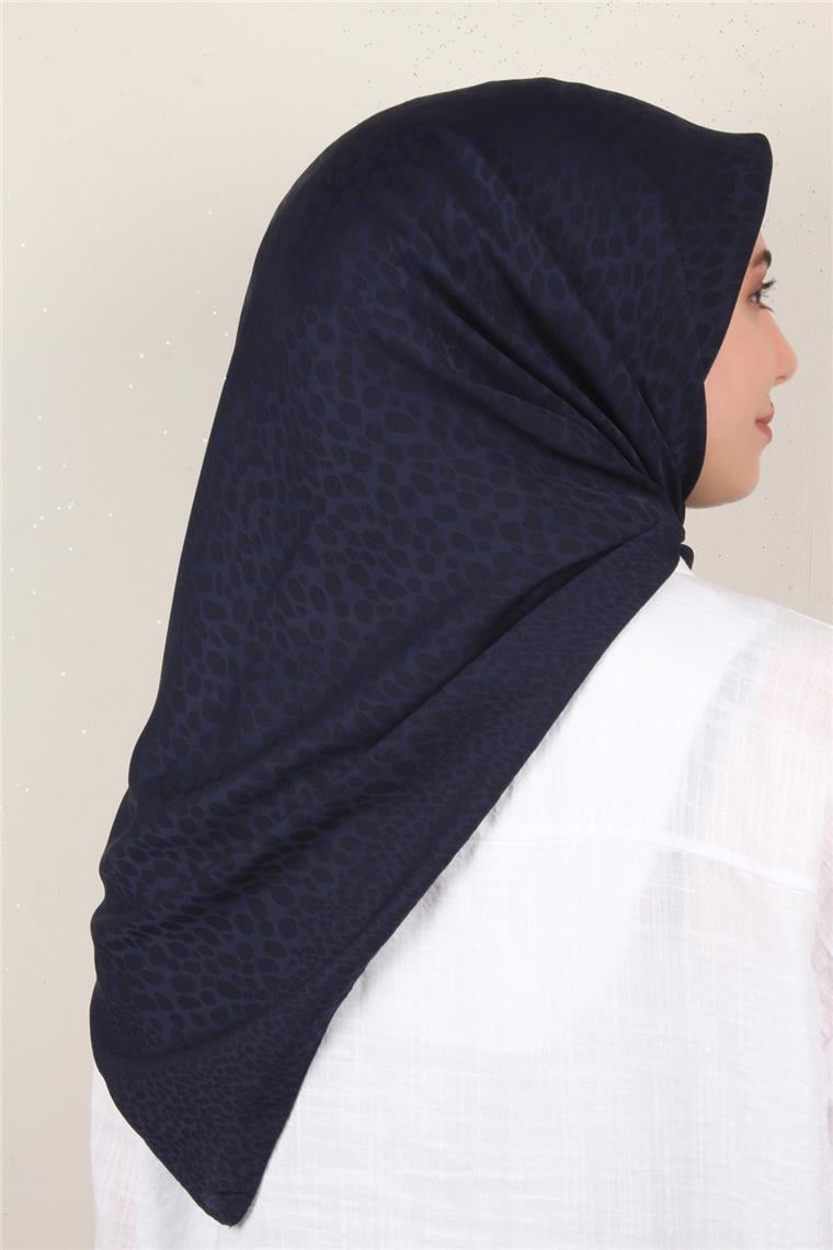 Modakaşmir İpeksi Jakar Eşarp 5356-7 Lacivert