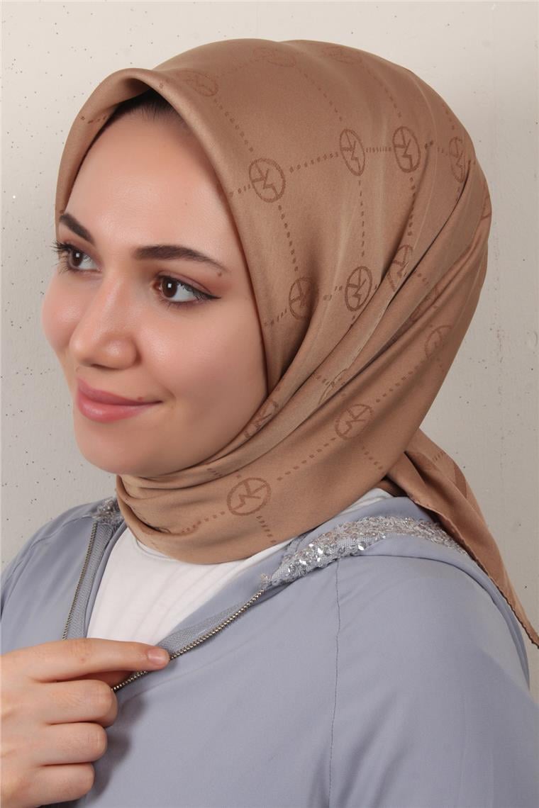 Modakaşmir İpeksi Jakar Eşarp 5357-12 Sütlü Kahve