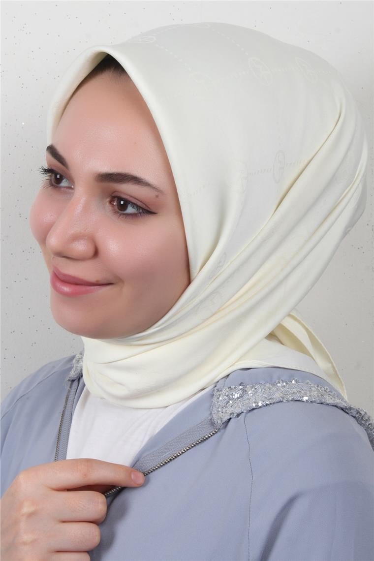 Modakaşmir İpeksi Jakar Eşarp 5357-17 Krem