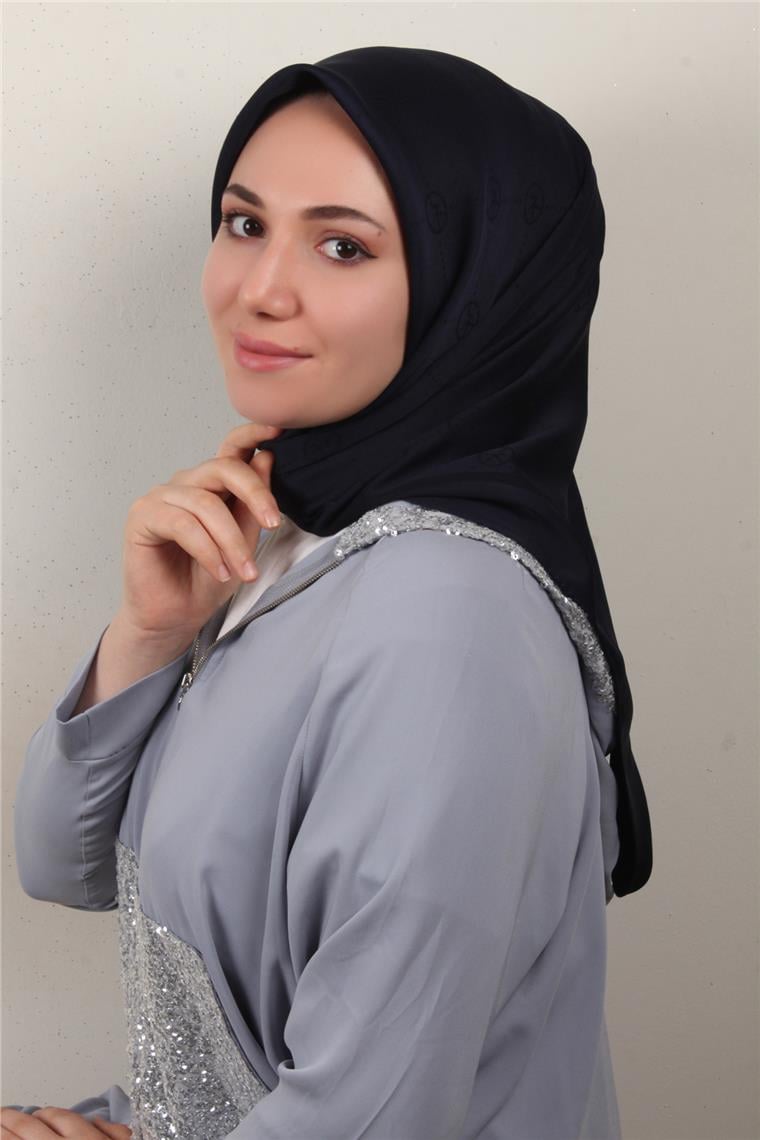 Modakaşmir İpeksi Jakar Eşarp 5357-18 Lacivert