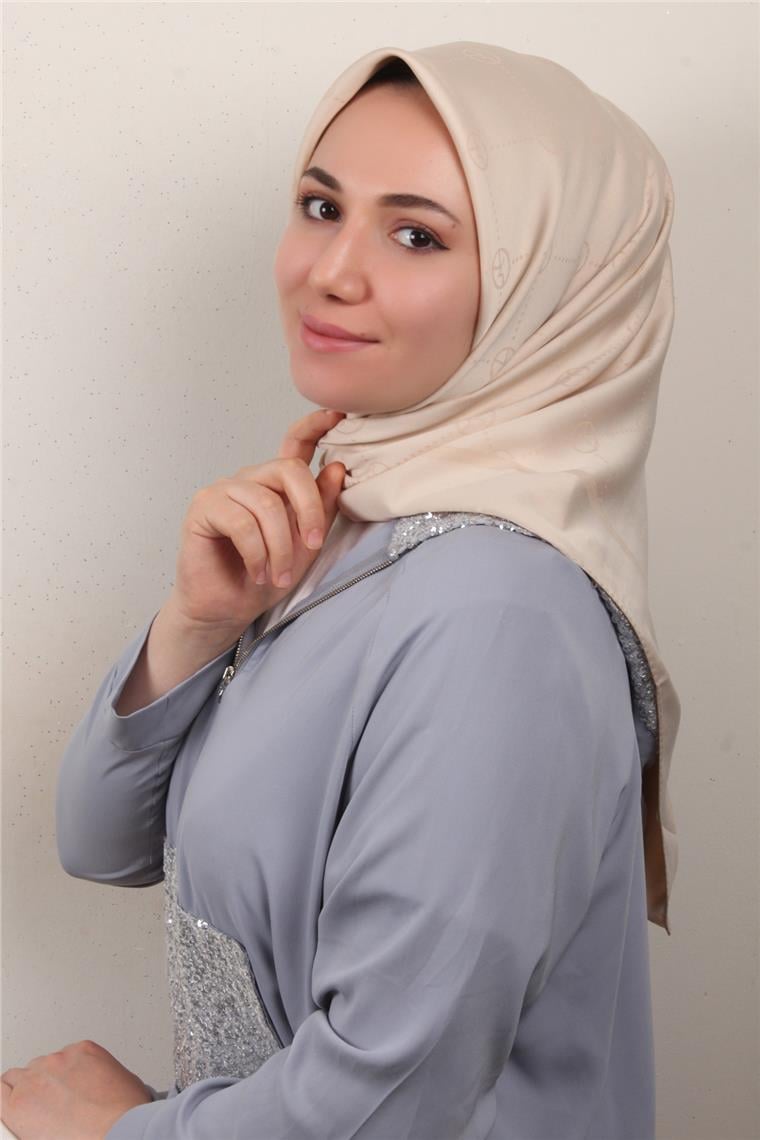 Modakaşmir İpeksi Jakar Eşarp 5357-22 Bej