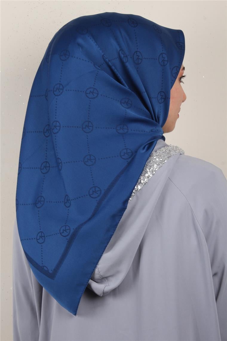 Modakaşmir İpeksi Jakar Eşarp 5357-23 Saks Mavisi