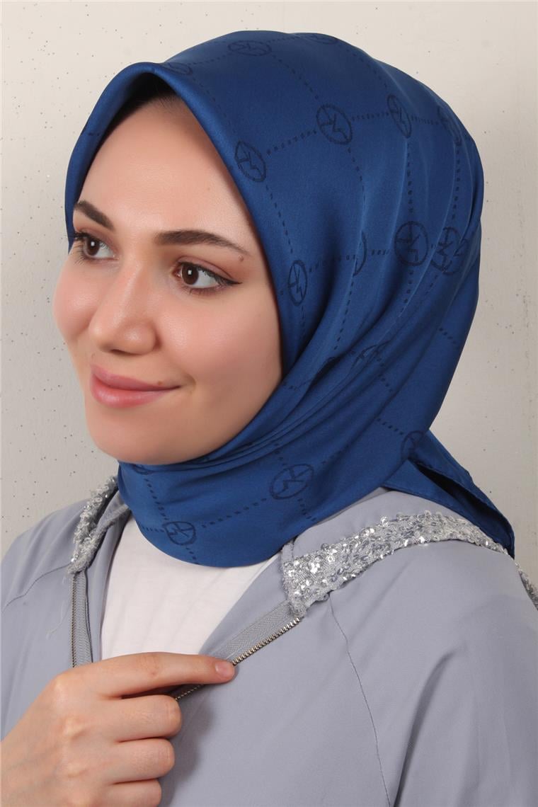 Modakaşmir İpeksi Jakar Eşarp 5357-23 Saks Mavisi
