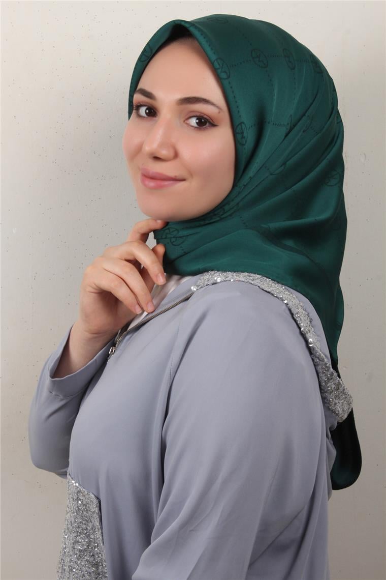 Modakaşmir İpeksi Jakar Eşarp 5357-25 Zümrüt