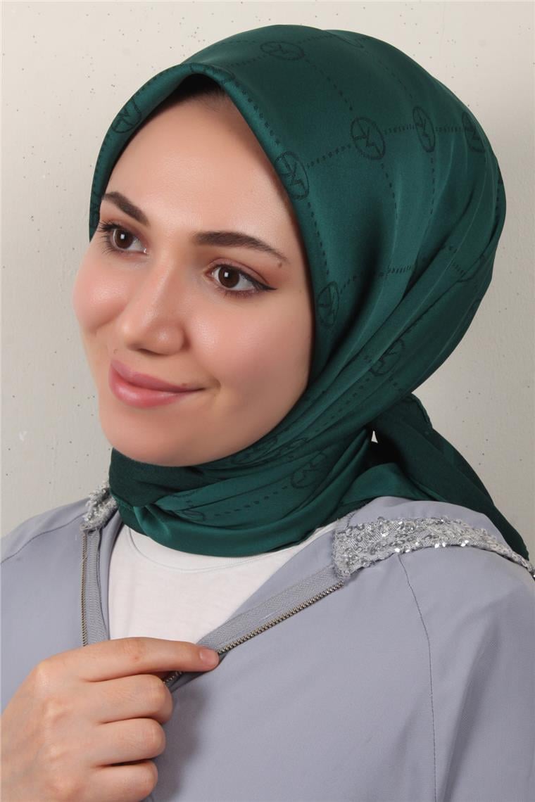 Modakaşmir İpeksi Jakar Eşarp 5357-25 Zümrüt
