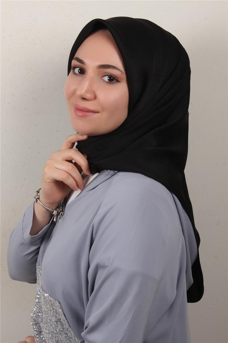 Modakaşmir İpeksi Jakar Eşarp 5357-9 Siyah