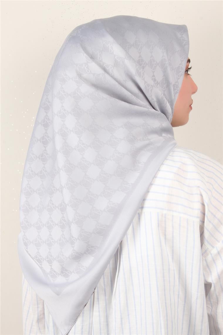 Modakaşmir Mk Desen Eşarp 5354-13 Gümüş