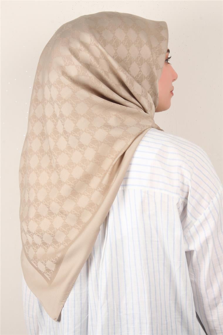 Modakaşmir Mk Desen Eşarp 5354-14 Antik Bej