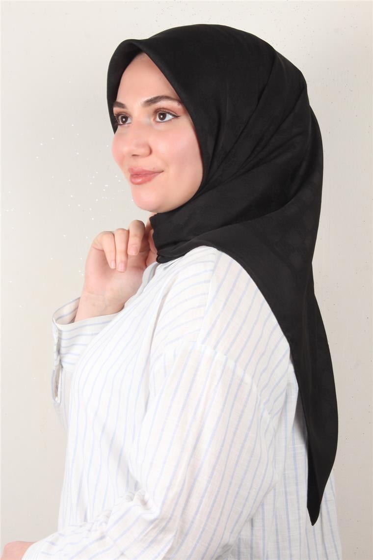 Modakaşmir Mk Desen Eşarp 5354-17 Siyah