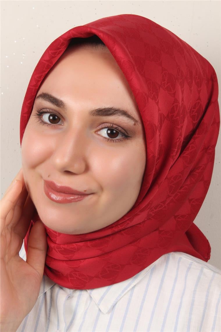 Modakaşmir Mk Desen Eşarp 5354-22 Kırmızı