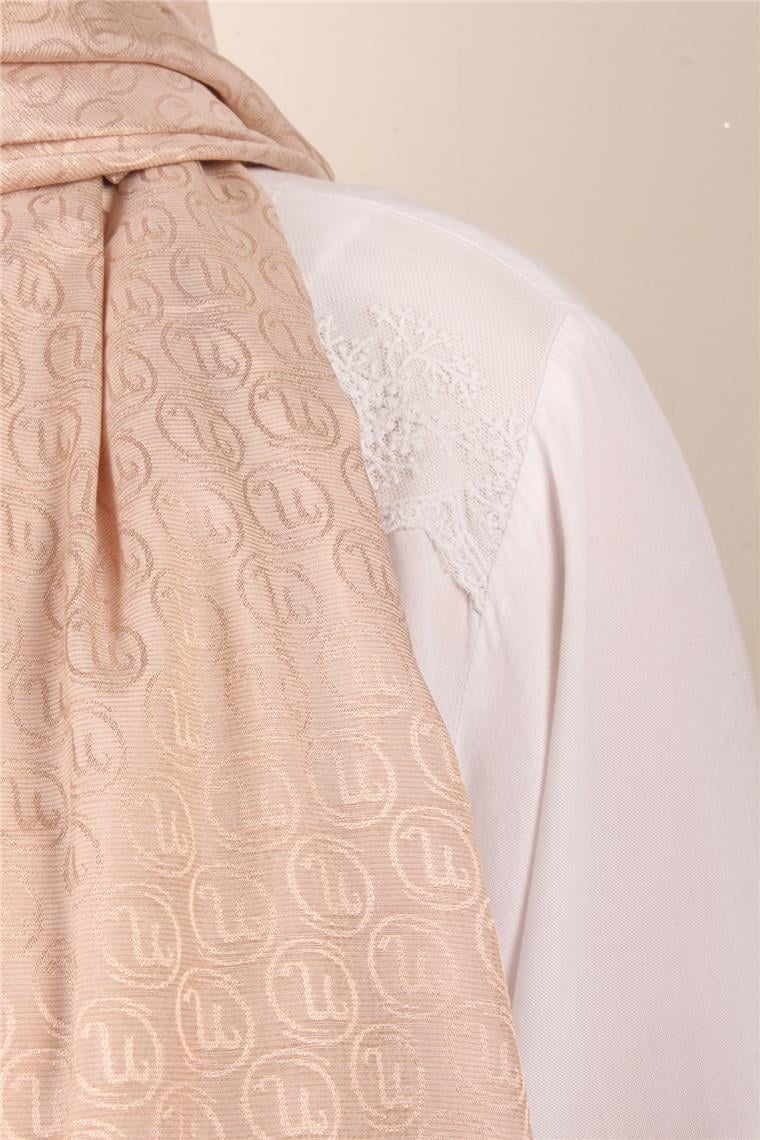 Monogram Şal 145-31 Kemik