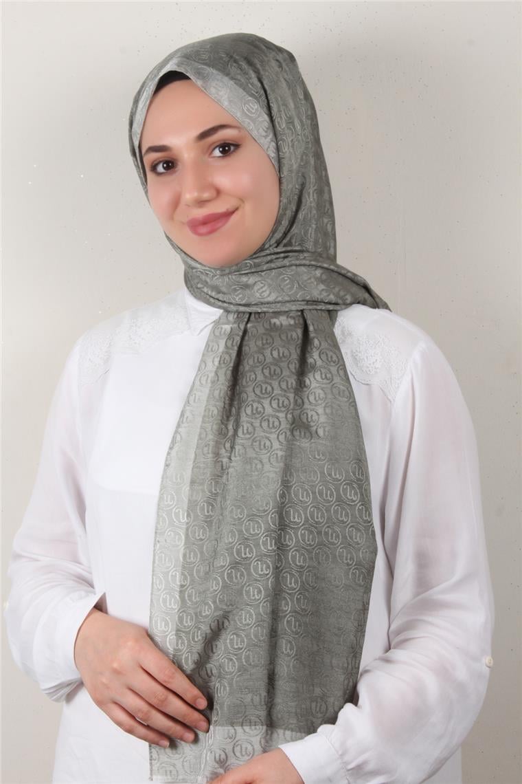 Monogram Şal 145-32 Mint Yeşili