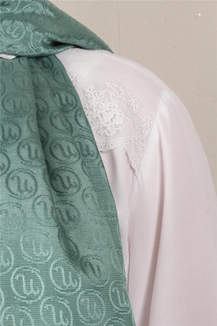 Monogram Şal 145-38 Yeşil