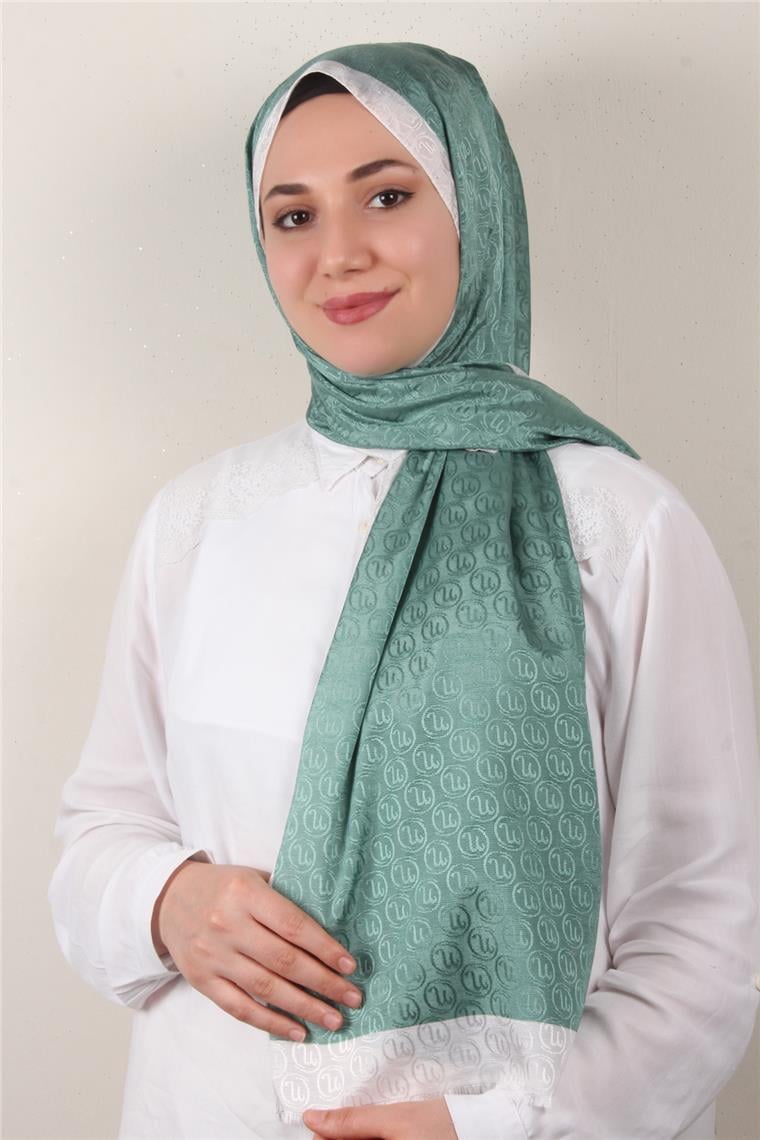 Monogram Şal 145-38 Yeşil
