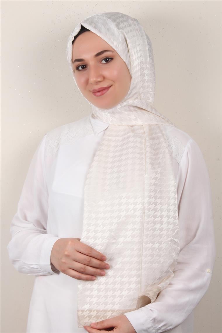 Monogram Şal 149-27 Kemik